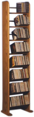 Solid Oak 8 Row CD Rack M64828