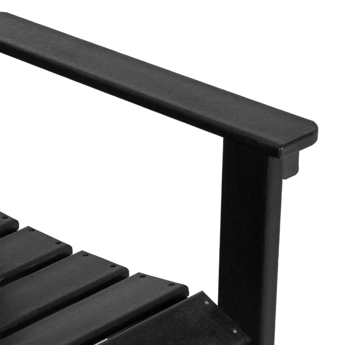 Black HDPE Double Patio Glider Bench U8409