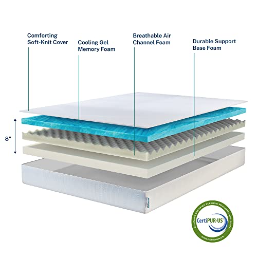 12 Inch Cooling Gel Memory Foam Queen Size Mattress W2330