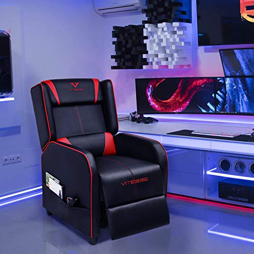 Blue PU Leather Gaming Recliner Chair M7869