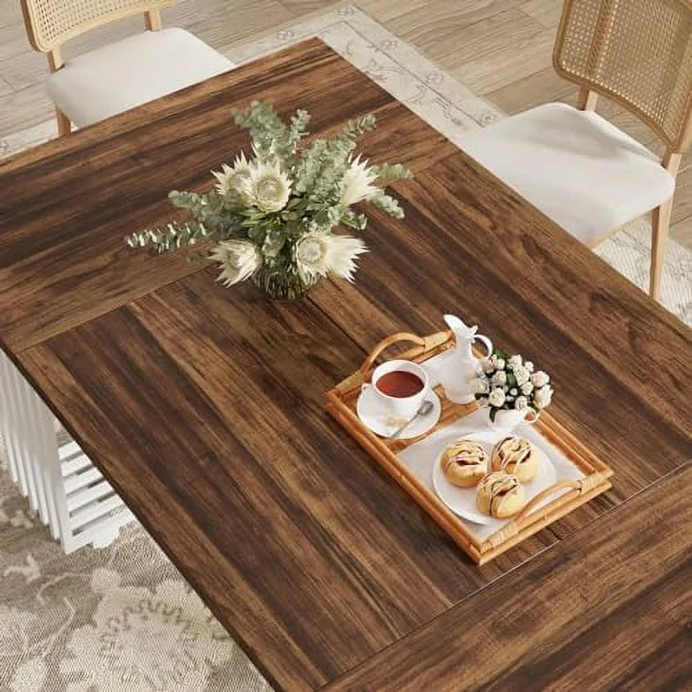 White 70.8 Inch Dining Table with Gold Metal Legs I8653