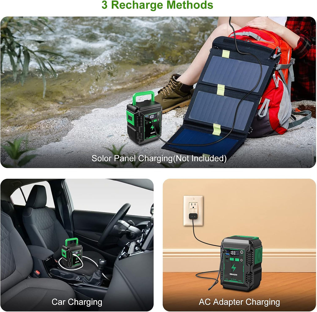 Portable Power Station 110V/80W AC Outlet USB Lithium Battery F264